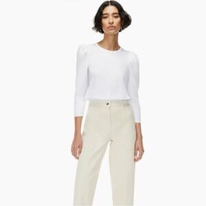 Wilfred Miranda Long Sleeve T-Shirt Top Size XS Light Birch Cream NWT Basic